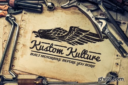 Vintage Rustic Bundle of 325+ Logos, Fonts and Photo Mockups