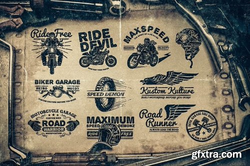 Vintage Rustic Bundle of 325+ Logos, Fonts and Photo Mockups