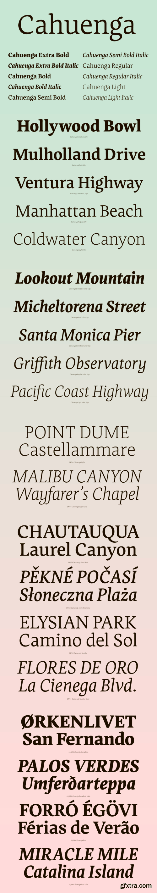 Cahuenga Font Family