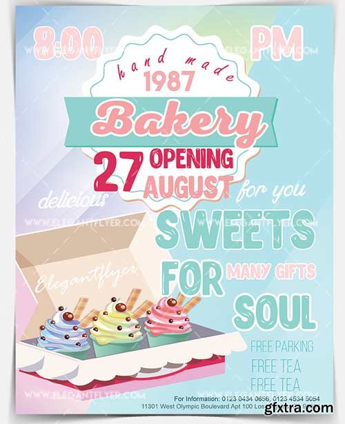 Bakery Hand Made V1 2018 Flyer PSD Template