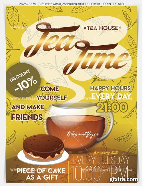 Tea Time V3 2018 Flyer PSD Template