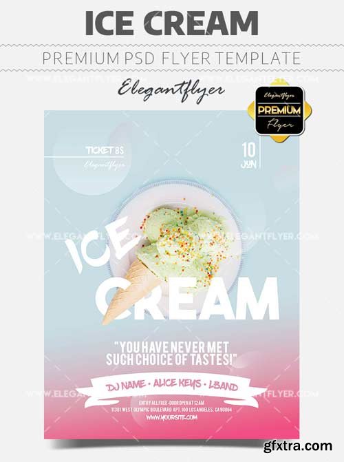 Ice Cream V11 2018 Flyer PSD Template