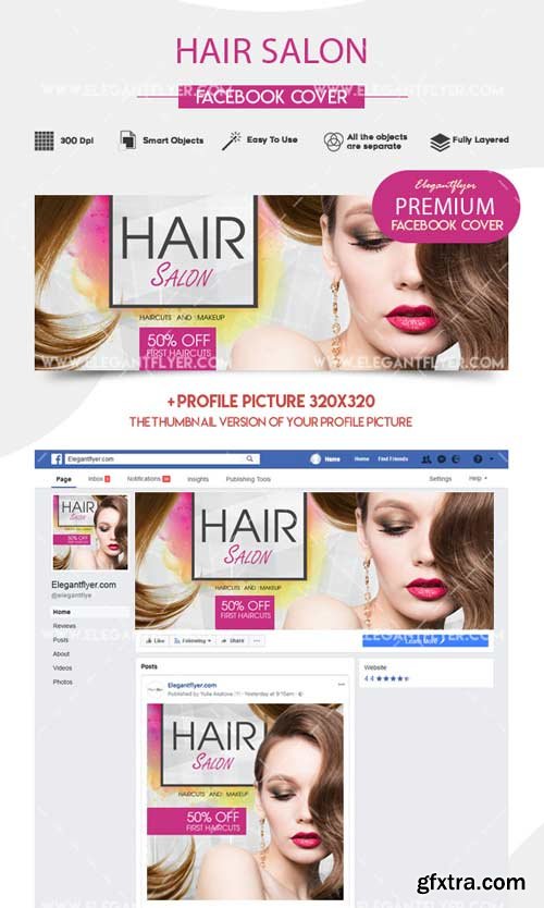 Hair Salon V1 2018 Facebook Event + Instagram template