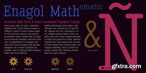 Enagol Math Font Family - 8 Fonts