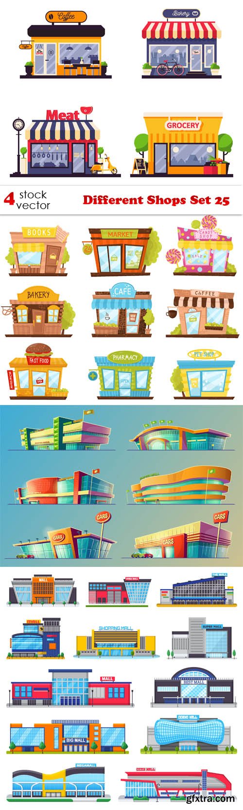 Vectors - Different Shops Set 25