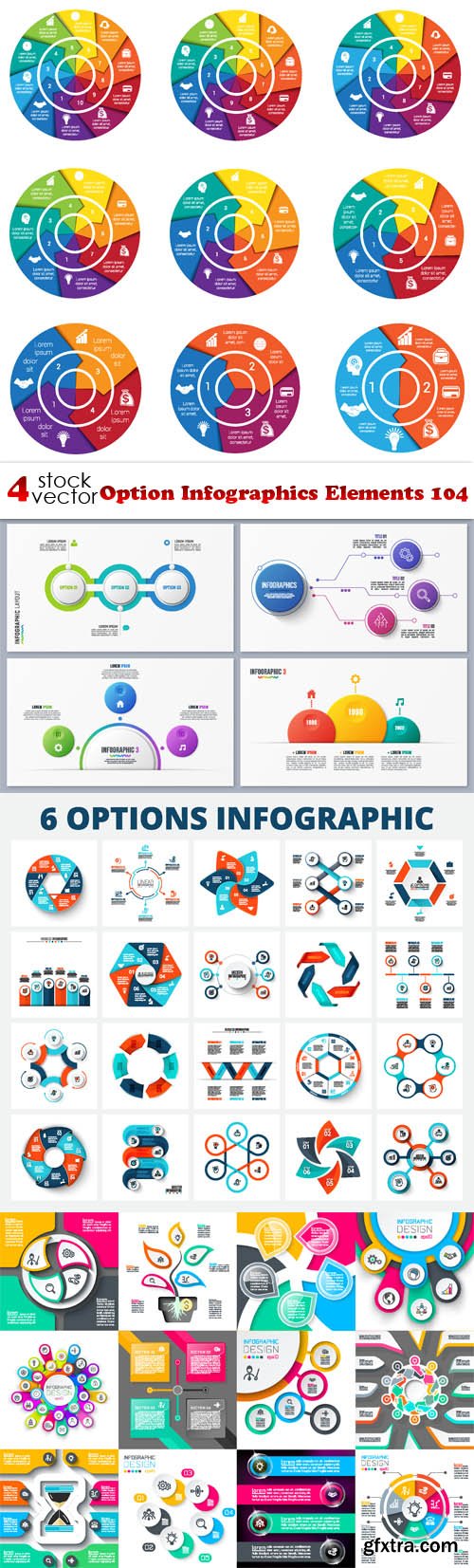 Vectors - Option Infographics Elements 104