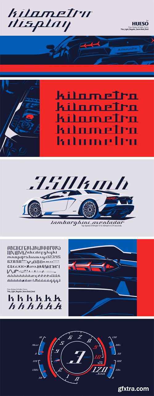 Kilometro Display Font Family