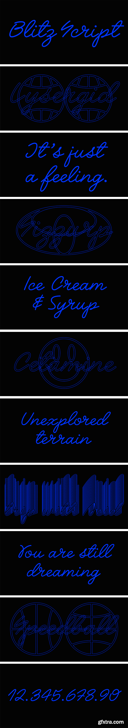 Blitz Script Font Family