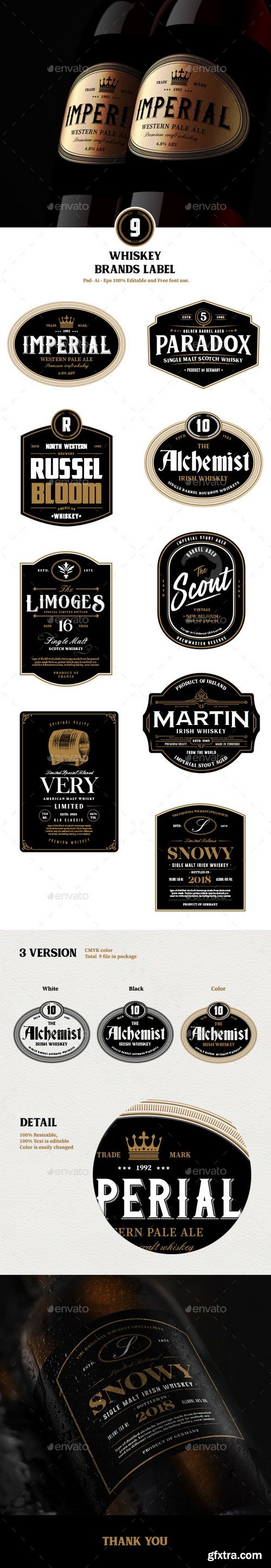 Graphicriver - 9 Whiskey Brands Label V2 22310769