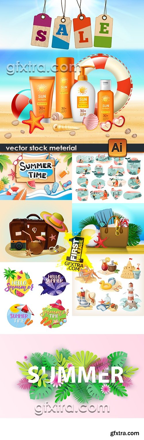 Summer holiday by sea and beach accessories 7