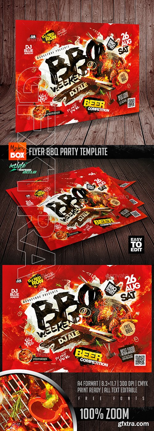 Flyer BBQ Party Template 22292178