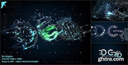 Videohive 3D Grid Logo 19573534