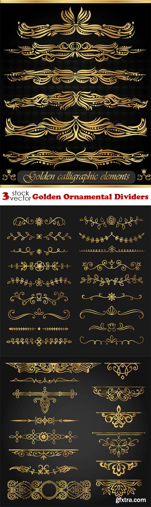 Vectors - Golden Ornamental Dividers