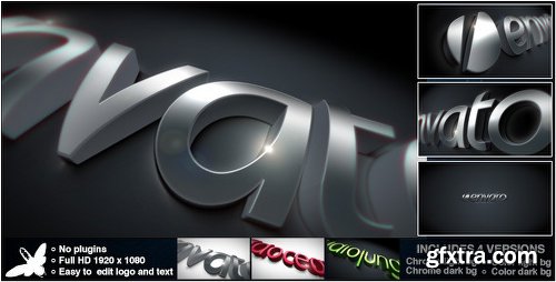 Videohive Curved Chrome Logo 4483527