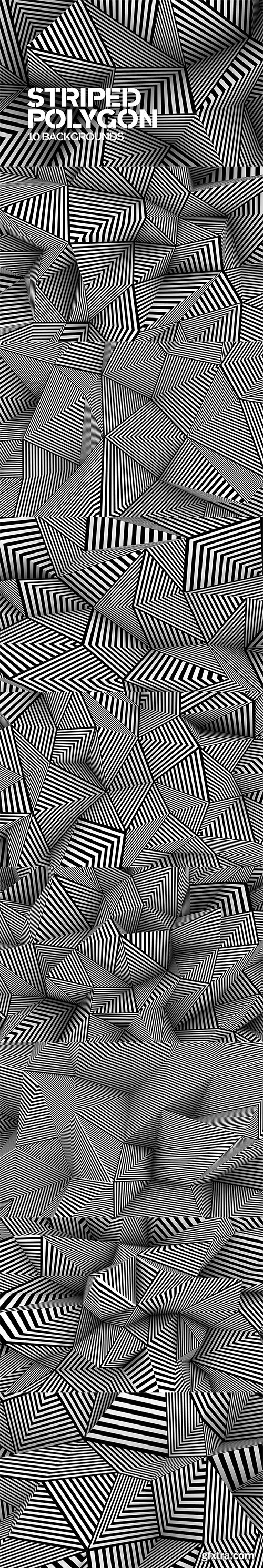 Striped Polygon Backgrounds