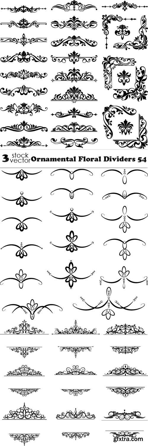 Vectors - Ornamental Floral Dividers 54