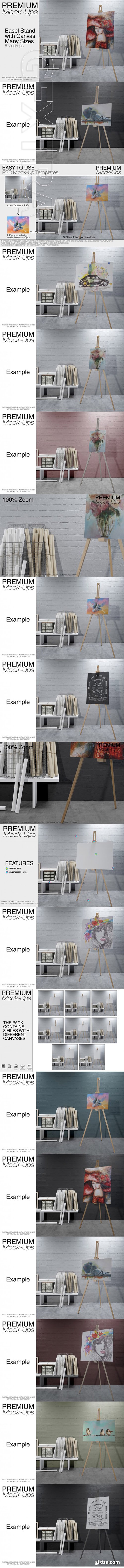 Easel Stand with Canvas - Many Sizes