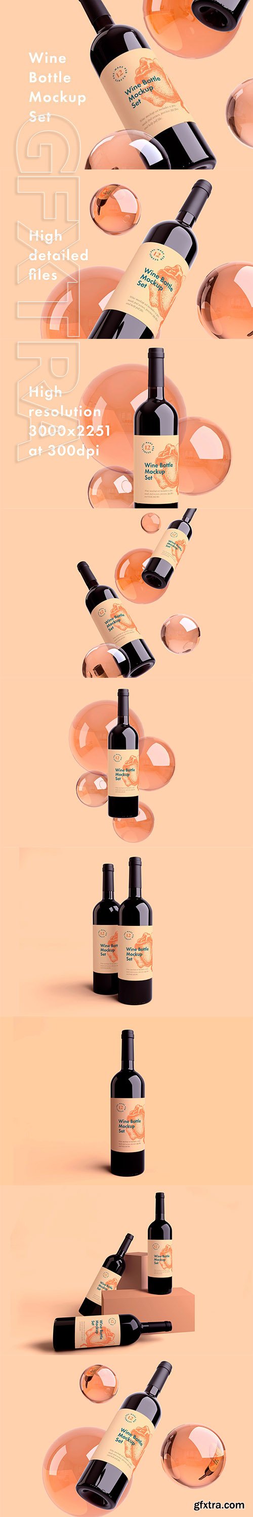 CreativeMarket - Wine Bottle Mockup 2429712