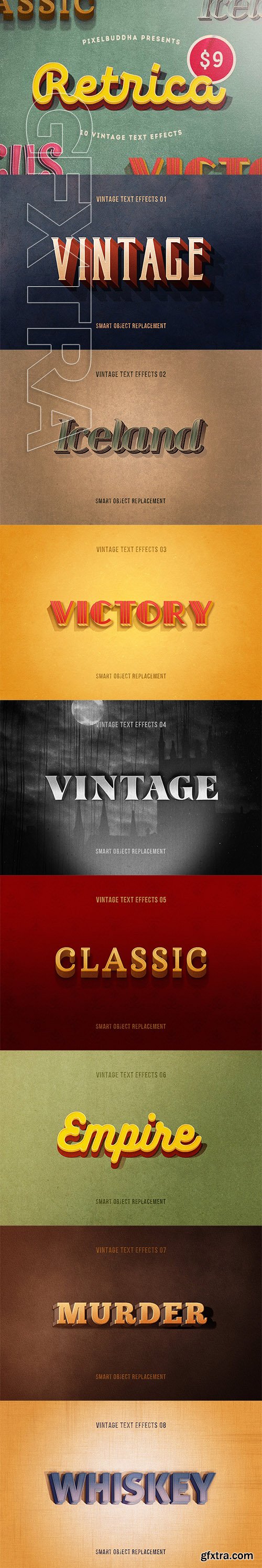 CreativeMarket - Retrica Vintage Text Effects Pack 2719608