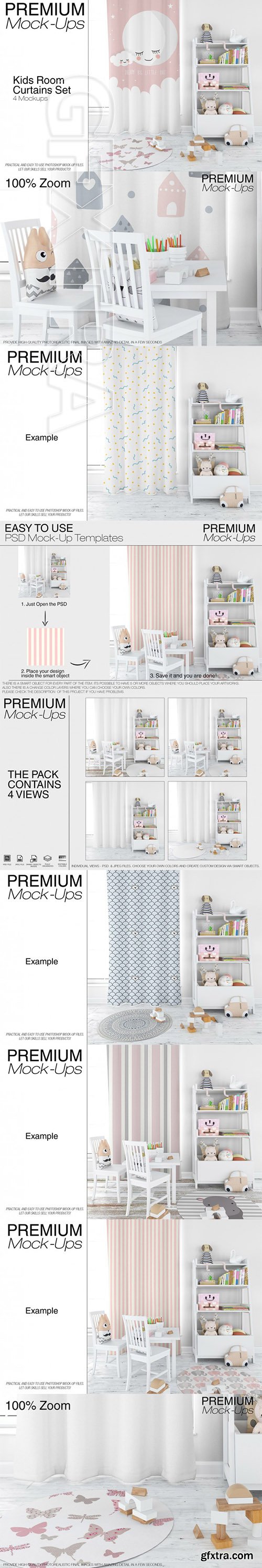 Curtains in Nursery Mockup Set