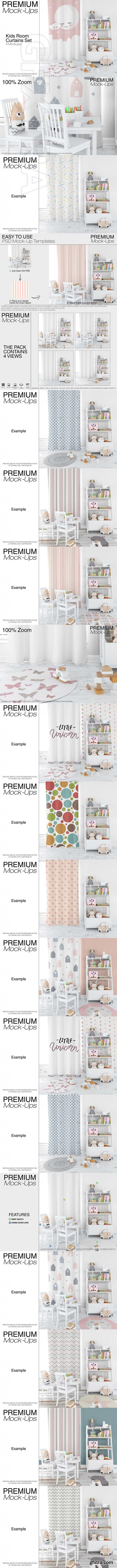 Curtains in Nursery Mockup Set