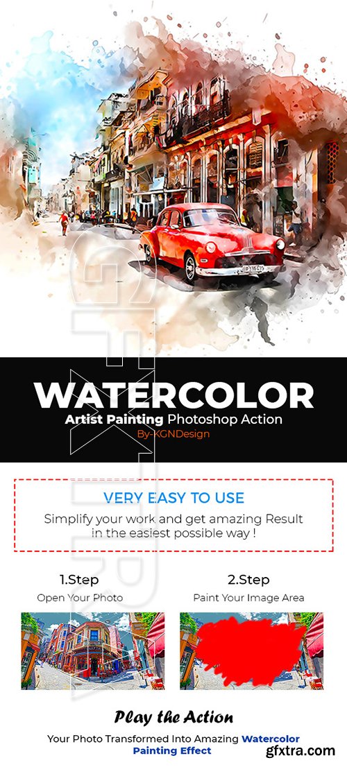 GraphicRiver - Watercolor Artist Painting Photoshop Action 22294640