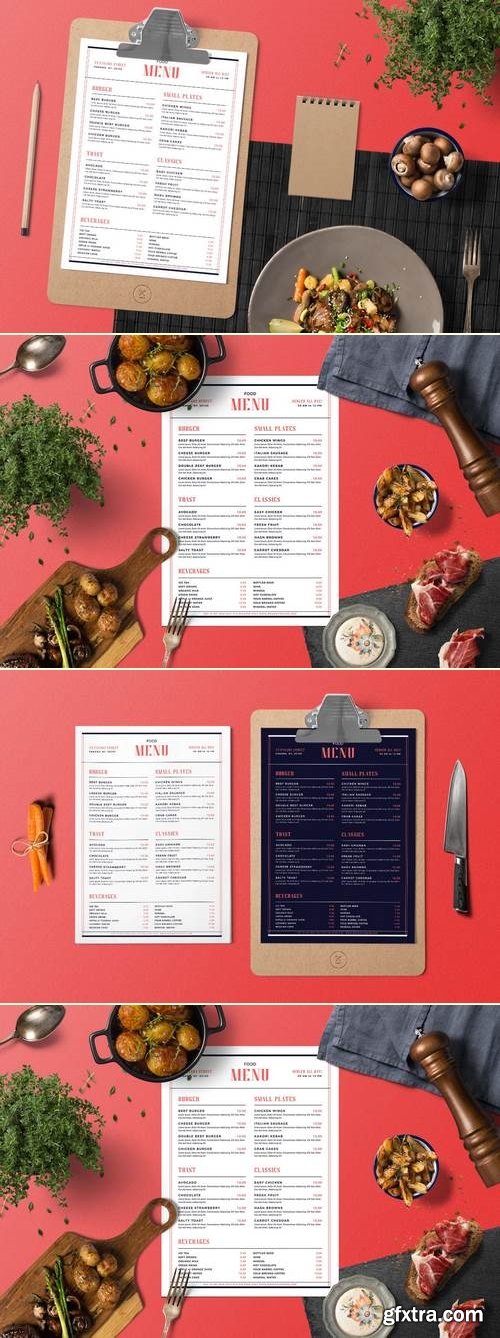 Simple Modern Food Menu