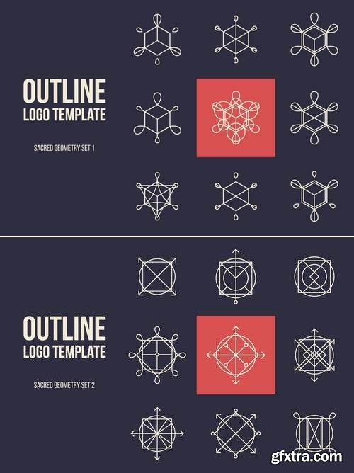 Outline Logo Template Set 1&2