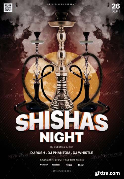 Shishas Night V1 2018 PSD Flyer Template