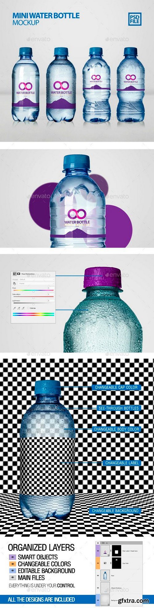 Graphicriver - 22132304 Mini Water Bottle Mockup