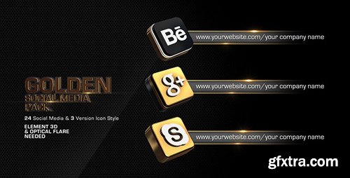 Videohive Golden Social Media Pack 4589950