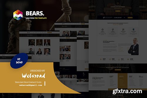 Bear's - Law Firm PSD Template