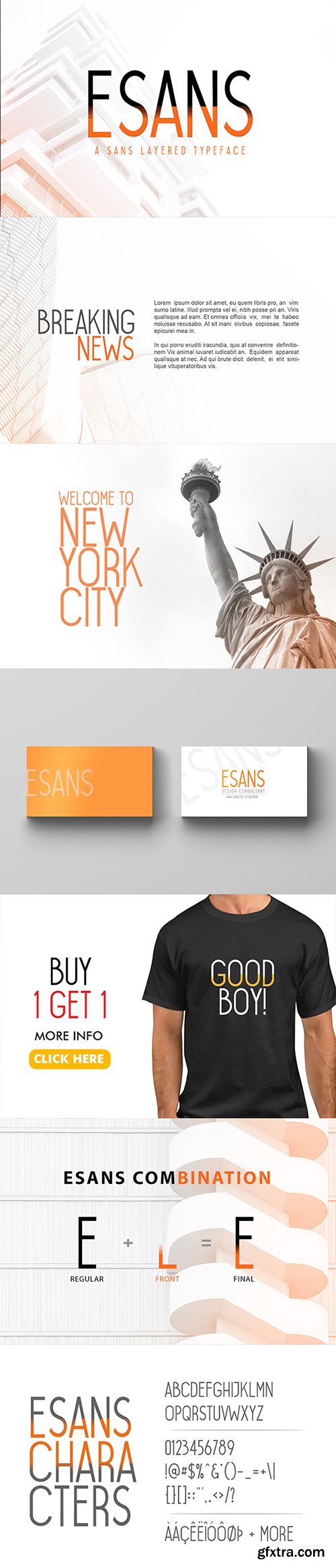 Graphicriver Esans Layered Font 22308784