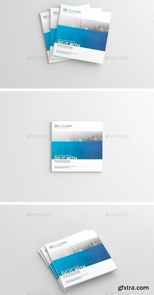 GraphicRiver - Square Magazine  Brochure Mockup 13901385