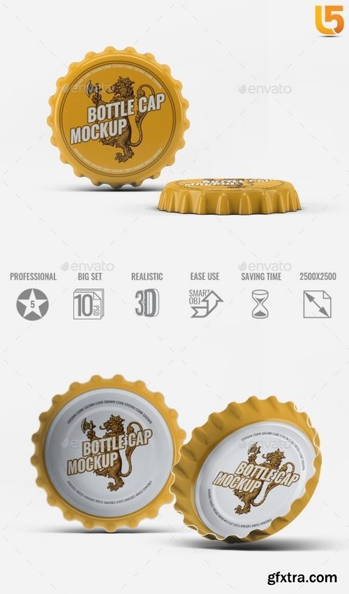 GraphicRiver - Bottle Cap Mock-Up 1952967