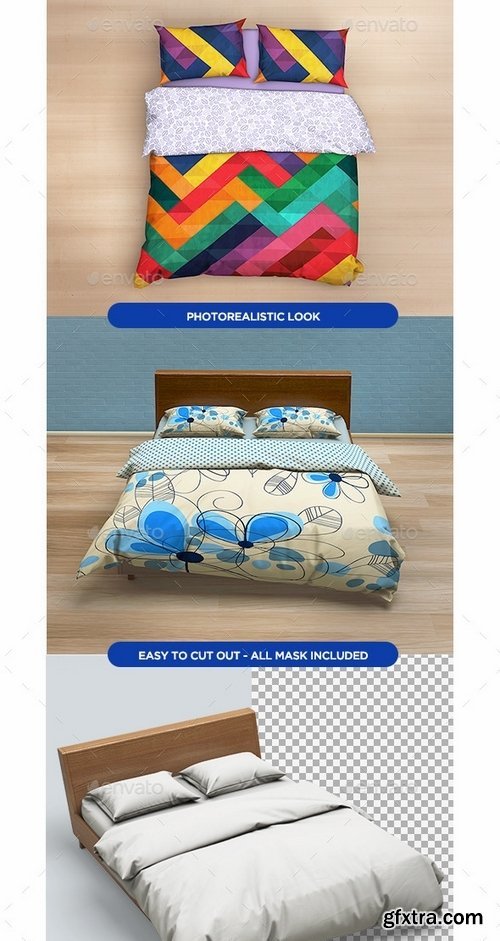 GraphicRiver - Bedding Sets & Bed Linen Mockup 12018429