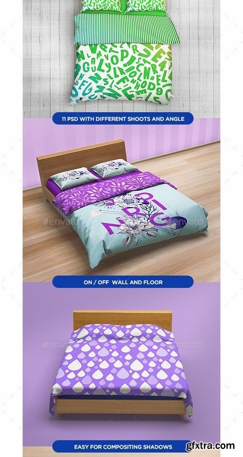 GraphicRiver - Bedding Sets & Bed Linen Mockup 12018429