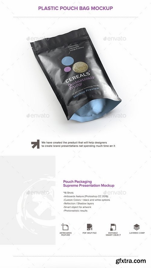 GraphicRiver - Plastic Pouch Bag Mockup 15351676