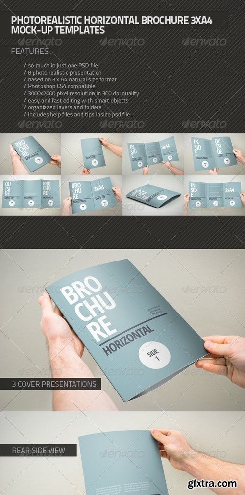 GraphicRiver - 3xA4 Brochure Mock-up 2367577