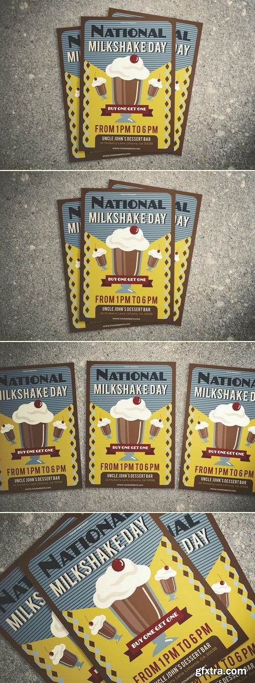 National Milkshake Day Flyer