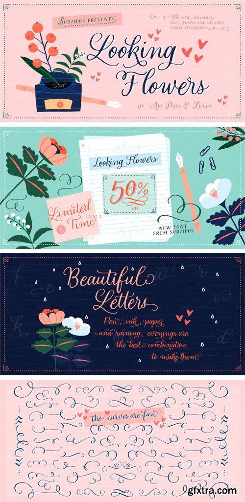 Looking Flowers Font Family