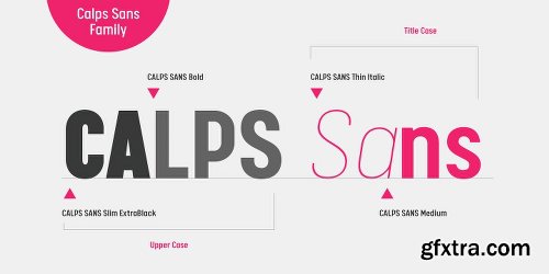 Calps Sans Font Family - 36 Fonts