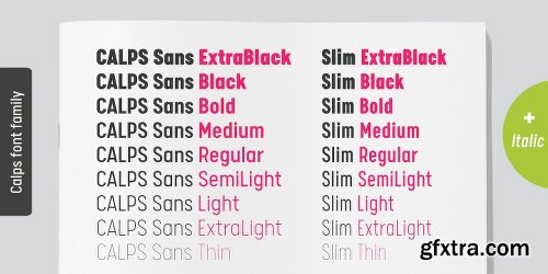 Calps Sans Font Family - 36 Fonts