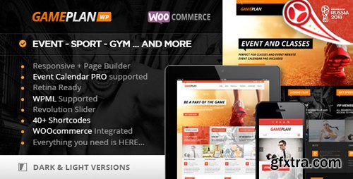 ThemeForest - Gameplan v1.5.17 - Event and Gym Fitness WordPress Theme - 5936266