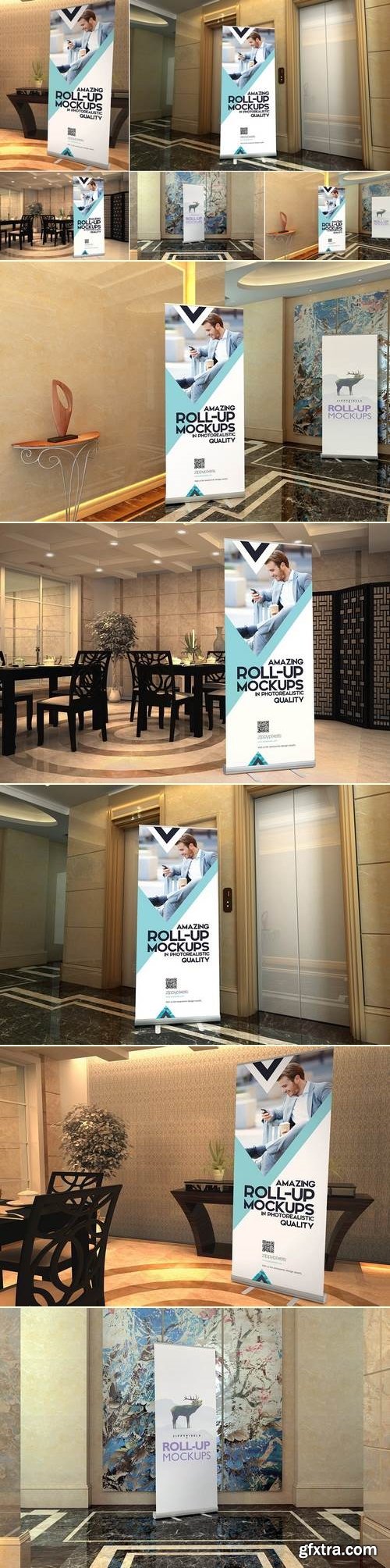 Roll-up Banner Mockup PSD