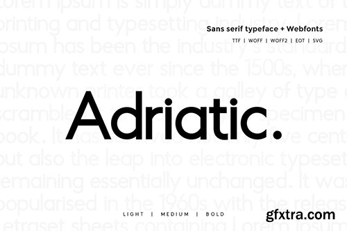 Adriatic - Modern Typeface + WebFonts