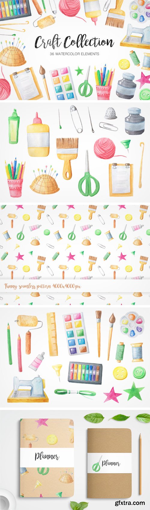 Designbundles - Watercolor Craft Collection 14363