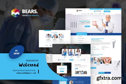 Bear's - Medical Dentist PSD Template