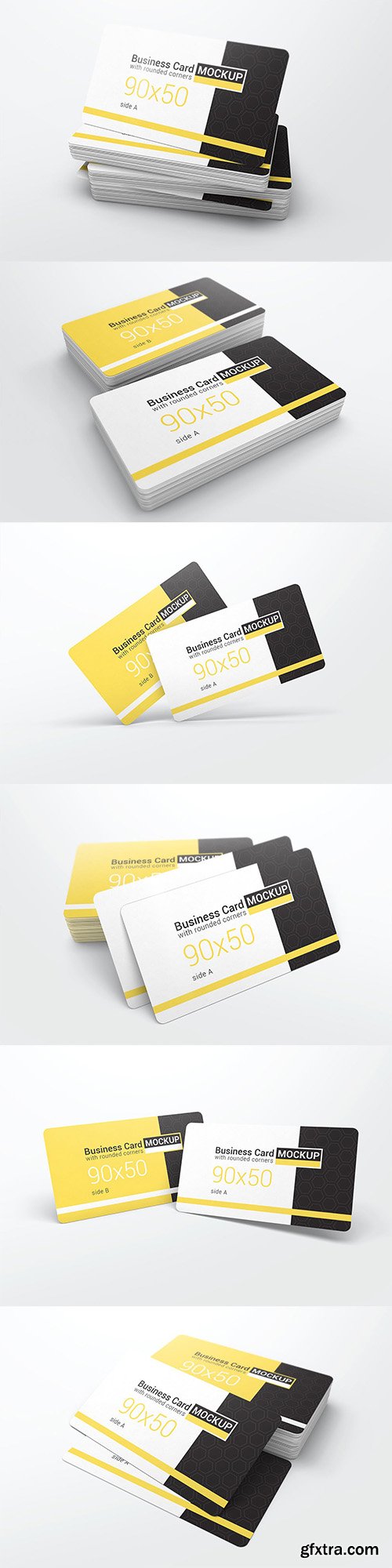 Business Card With Rounded Corners Mockups