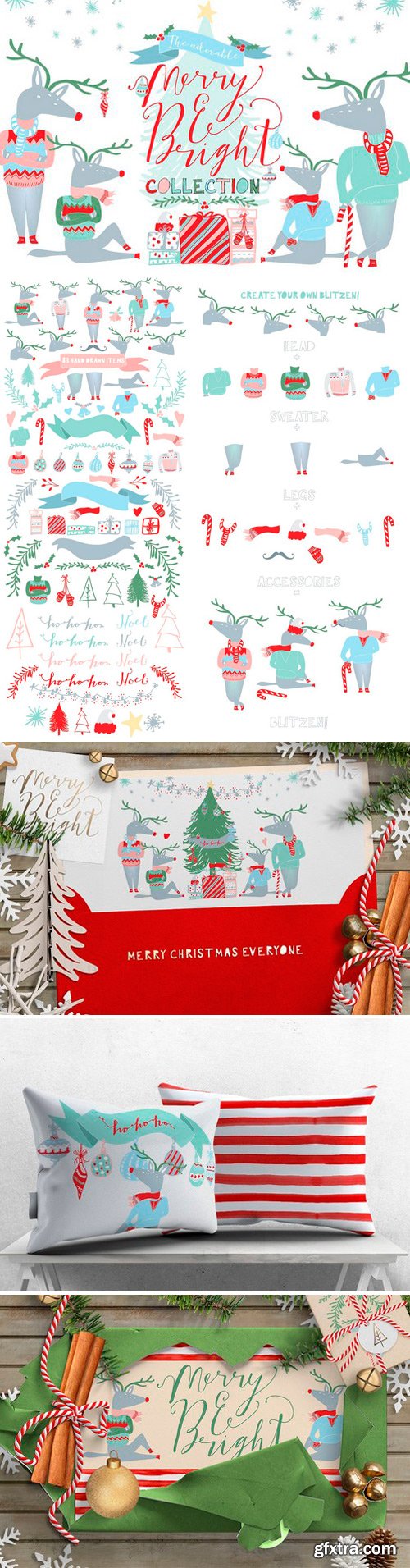 CM - Merry and Bright Christmas Clipart 421466